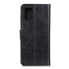 Leather Case Stands Flip Cover Holder A04D for Motorola Moto Edge S 5G Black