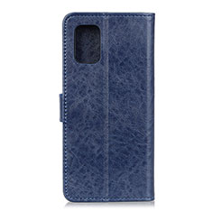 Leather Case Stands Flip Cover Holder A04D for Motorola Moto G100 5G Blue