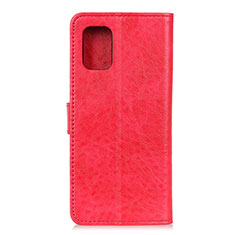 Leather Case Stands Flip Cover Holder A04D for Motorola Moto G100 5G Red