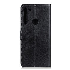 Leather Case Stands Flip Cover Holder A04D for Motorola Moto One Fusion Plus Black