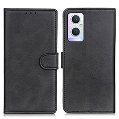 Leather Case Stands Flip Cover Holder A04D for OnePlus Nord N20 5G Black
