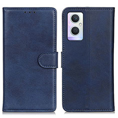 Leather Case Stands Flip Cover Holder A04D for OnePlus Nord N20 5G Blue