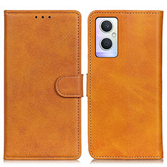 Leather Case Stands Flip Cover Holder A04D for OnePlus Nord N20 5G Brown