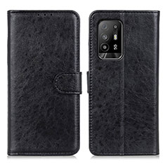 Leather Case Stands Flip Cover Holder A04D for Oppo A94 5G Black