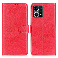 Leather Case Stands Flip Cover Holder A04D for Oppo F21s Pro 4G Red