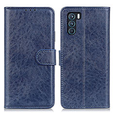 Leather Case Stands Flip Cover Holder A04D for Oppo K9 Pro 5G Blue