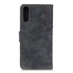 Leather Case Stands Flip Cover Holder A04D for Samsung Galaxy M02 Black
