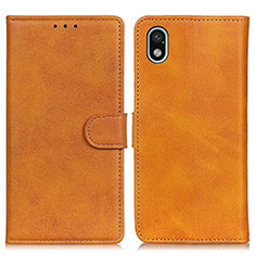 Leather Case Stands Flip Cover Holder A04D for Sony Xperia Ace III Brown