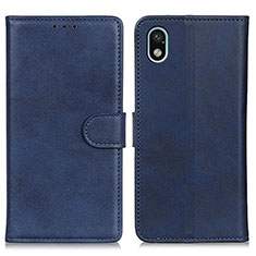 Leather Case Stands Flip Cover Holder A04D for Sony Xperia Ace III SO-53C Blue