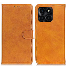 Leather Case Stands Flip Cover Holder A05D for Huawei Honor X6a Brown