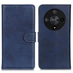Leather Case Stands Flip Cover Holder A05D for Huawei Honor X9b 5G Blue