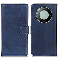 Leather Case Stands Flip Cover Holder A05D for Huawei Mate 60 Blue