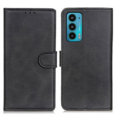 Leather Case Stands Flip Cover Holder A05D for Motorola Moto Edge 20 5G Black