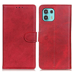 Leather Case Stands Flip Cover Holder A05D for Motorola Moto Edge 20 Lite 5G Red
