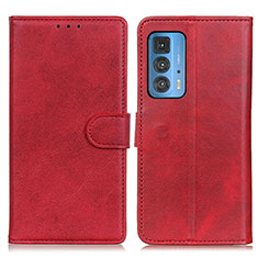 Leather Case Stands Flip Cover Holder A05D for Motorola Moto Edge 20 Pro 5G Red