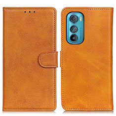 Leather Case Stands Flip Cover Holder A05D for Motorola Moto Edge 30 5G Brown