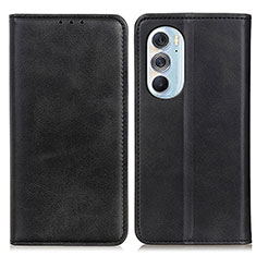 Leather Case Stands Flip Cover Holder A05D for Motorola Moto Edge 30 Pro 5G Black