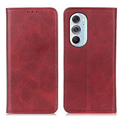 Leather Case Stands Flip Cover Holder A05D for Motorola Moto Edge 30 Pro 5G Red