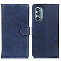 Leather Case Stands Flip Cover Holder A05D for Motorola Moto G Stylus (2022) 5G Blue