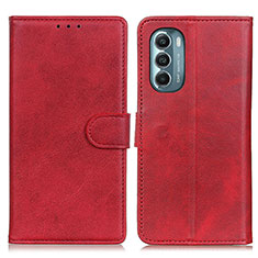 Leather Case Stands Flip Cover Holder A05D for Motorola Moto G Stylus (2022) 5G Red