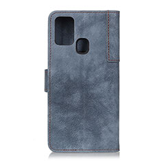 Leather Case Stands Flip Cover Holder A05D for Motorola Moto G31 Blue