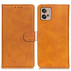 Leather Case Stands Flip Cover Holder A05D for Motorola Moto G32 Brown