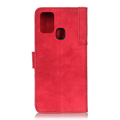 Leather Case Stands Flip Cover Holder A05D for Motorola Moto G41 Red
