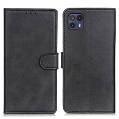 Leather Case Stands Flip Cover Holder A05D for Motorola Moto G50 5G Black