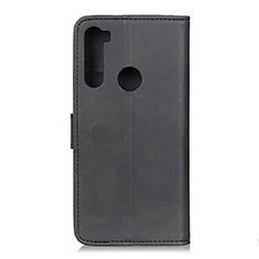 Leather Case Stands Flip Cover Holder A05D for Motorola Moto One Fusion Plus Black