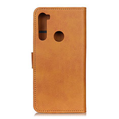 Leather Case Stands Flip Cover Holder A05D for Motorola Moto One Fusion Plus Brown