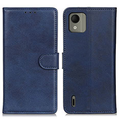 Leather Case Stands Flip Cover Holder A05D for Nokia C110 Blue