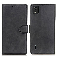 Leather Case Stands Flip Cover Holder A05D for Nokia C2 2nd Edition Black