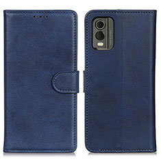 Leather Case Stands Flip Cover Holder A05D for Nokia C210 Blue