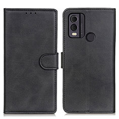 Leather Case Stands Flip Cover Holder A05D for Nokia C22 Black