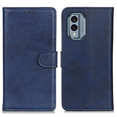 Leather Case Stands Flip Cover Holder A05D for Nokia X30 5G Blue