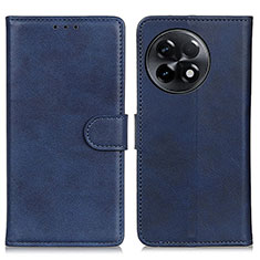 Leather Case Stands Flip Cover Holder A05D for OnePlus 11R 5G Blue