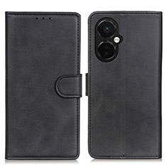 Leather Case Stands Flip Cover Holder A05D for OnePlus Nord CE 3 5G Black