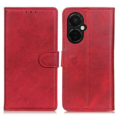 Leather Case Stands Flip Cover Holder A05D for OnePlus Nord CE 3 5G Red