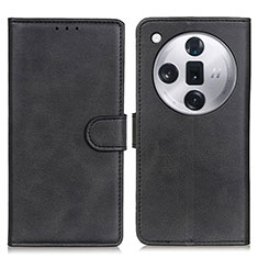 Leather Case Stands Flip Cover Holder A05D for Oppo Find X7 5G Black