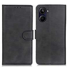 Leather Case Stands Flip Cover Holder A05D for Realme 10 4G Black