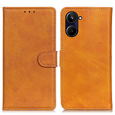 Leather Case Stands Flip Cover Holder A05D for Realme 10 4G Brown