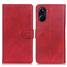 Leather Case Stands Flip Cover Holder A05D for Realme 10 4G Red