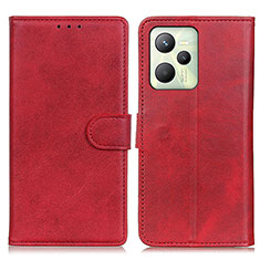 Leather Case Stands Flip Cover Holder A05D for Realme C35 Red