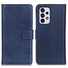 Leather Case Stands Flip Cover Holder A05D for Samsung Galaxy A33 5G Blue