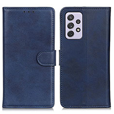 Leather Case Stands Flip Cover Holder A05D for Samsung Galaxy A73 5G Blue