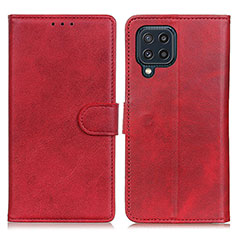 Leather Case Stands Flip Cover Holder A05D for Samsung Galaxy M32 4G Red