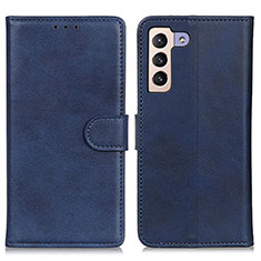 Leather Case Stands Flip Cover Holder A05D for Samsung Galaxy S21 5G Blue