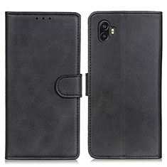 Leather Case Stands Flip Cover Holder A05D for Samsung Galaxy XCover 6 Pro 5G Black