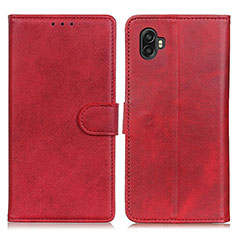 Leather Case Stands Flip Cover Holder A05D for Samsung Galaxy XCover 6 Pro 5G Red