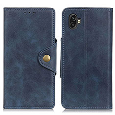 Leather Case Stands Flip Cover Holder A05D for Samsung Galaxy Xcover Pro 2 5G Blue